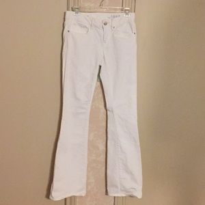 White size 2 flare bottom jeans